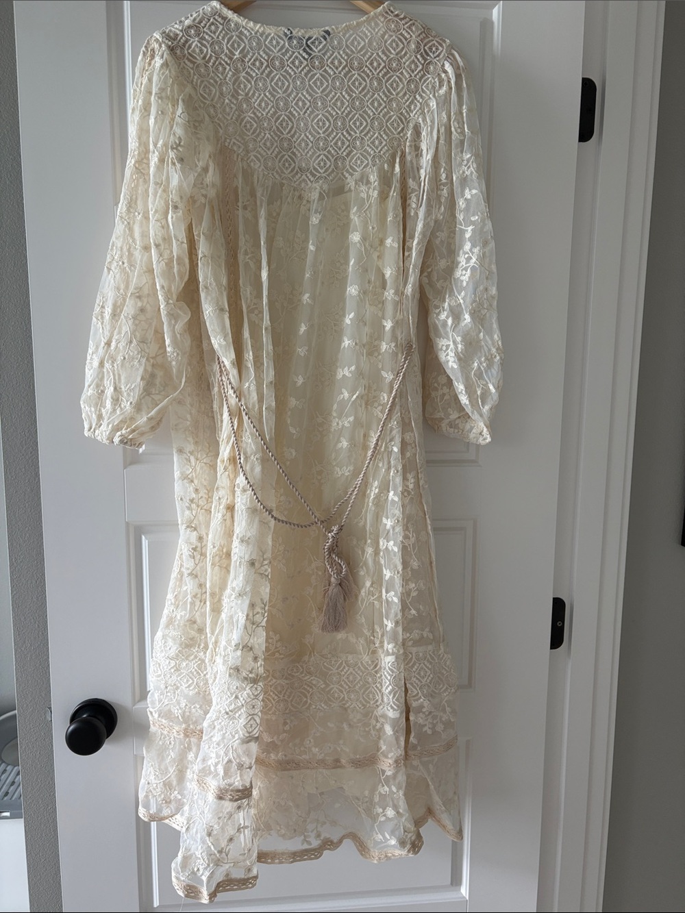 NWT Anthropologie Julia Peasant Lace Embroidery Dress By Blue Tassel Size Small - Picture 6 of 16